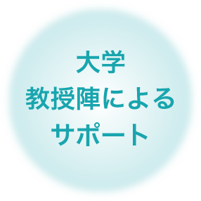 大学教授陣によるサポート